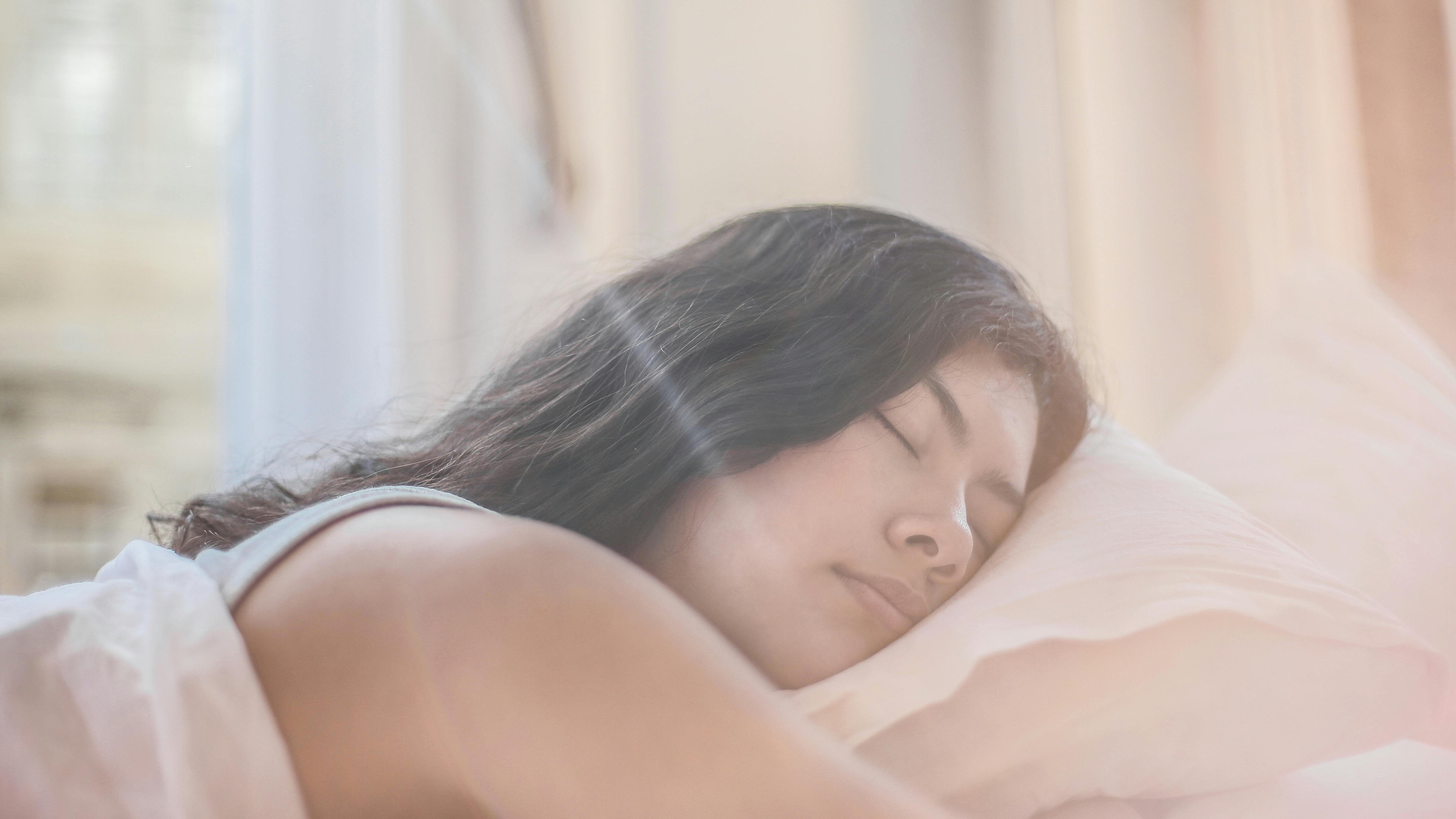 Happy client sleeping peacefully